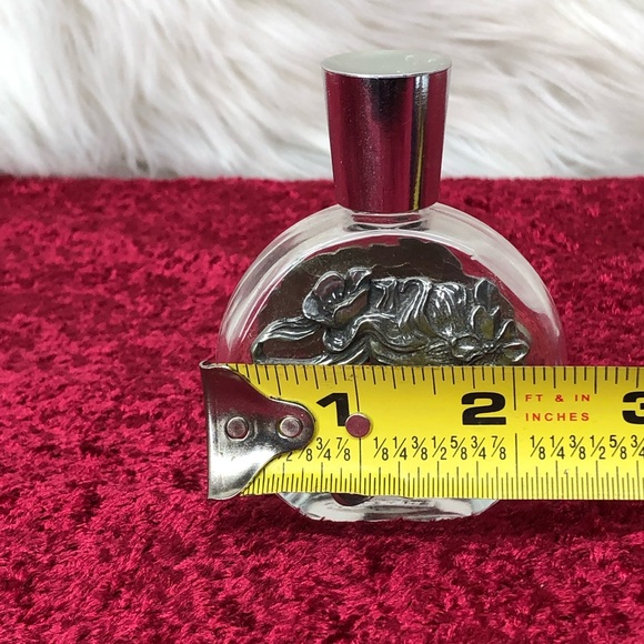 Vintage Seagull Pewter Art Nouveau Lady Face Purfume Bottle Vanity Bottle - Picture 5 of 6